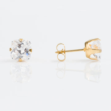 Studex | Sensitive 7mm CZ Princess Cut Stud Earrings