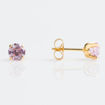 Studex | Sensitive 5mm CZ Pink Stud Earrings