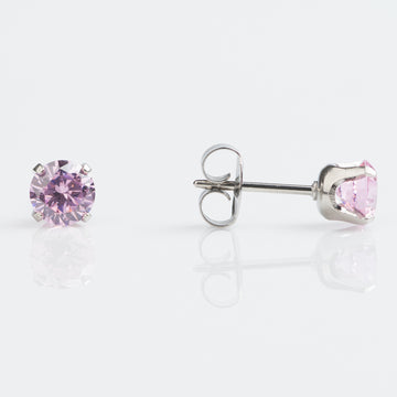Studex | Sensitive 5mm CZ Pink Stud Earrings
