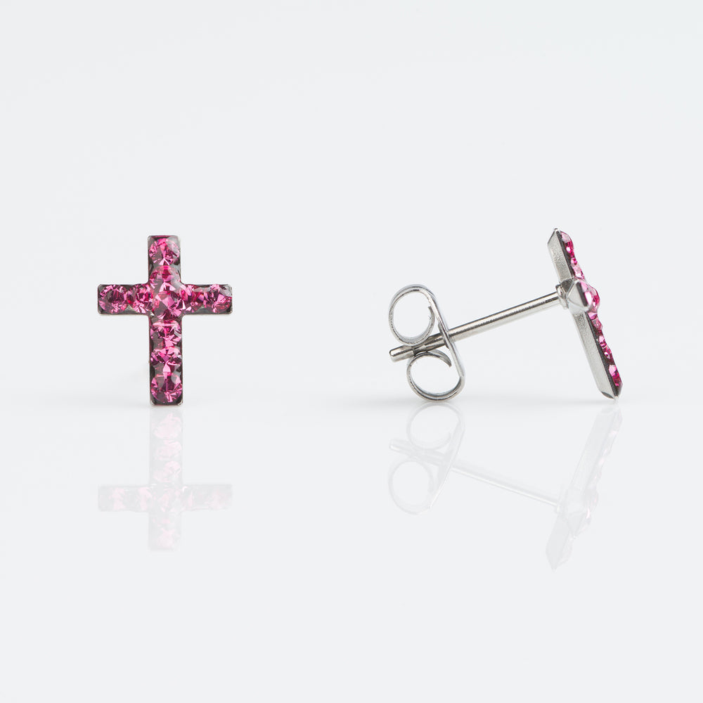 Studex | Sensitive Rose Cross Stud Earrings
