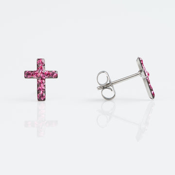 Studex | Sensitive Rose Cross Stud Earrings