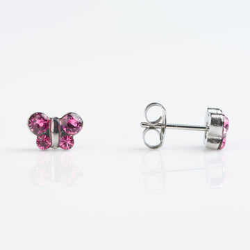Studex | Sensitive October Rose Butterfly Stud Earrings