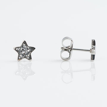 Studex | Sensitive Clear Glitter Star Stud Earrings