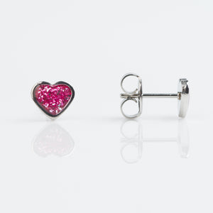 Studex | Sensitive Pink Glitter Butterfly Stud Earrings