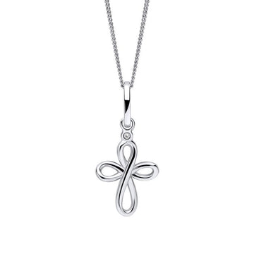 D For Diamond | Organic Swirl Cross Necklace