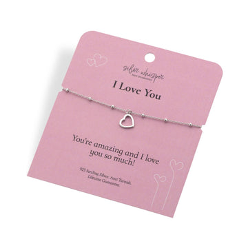 Hot Diamonds | Silver Whisper I Love You Bracelet