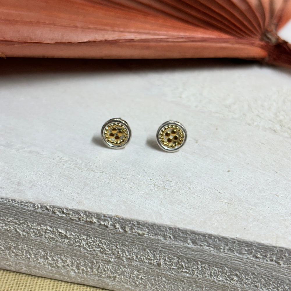 Anna Beck | Classic Smooth Border Mini Stud Earrings