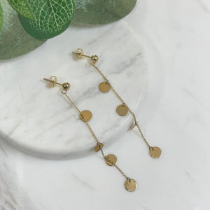 9ct Yellow Gold Dangly Earrings - Maudes The Jewellers