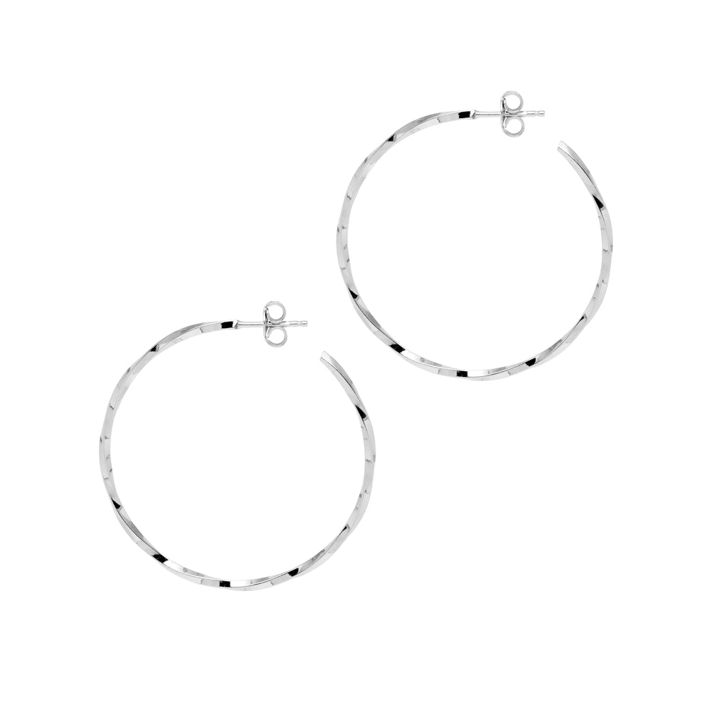 The Hoop Station | Twist Hoop Earrings Two Sizes 38mm/55mm
