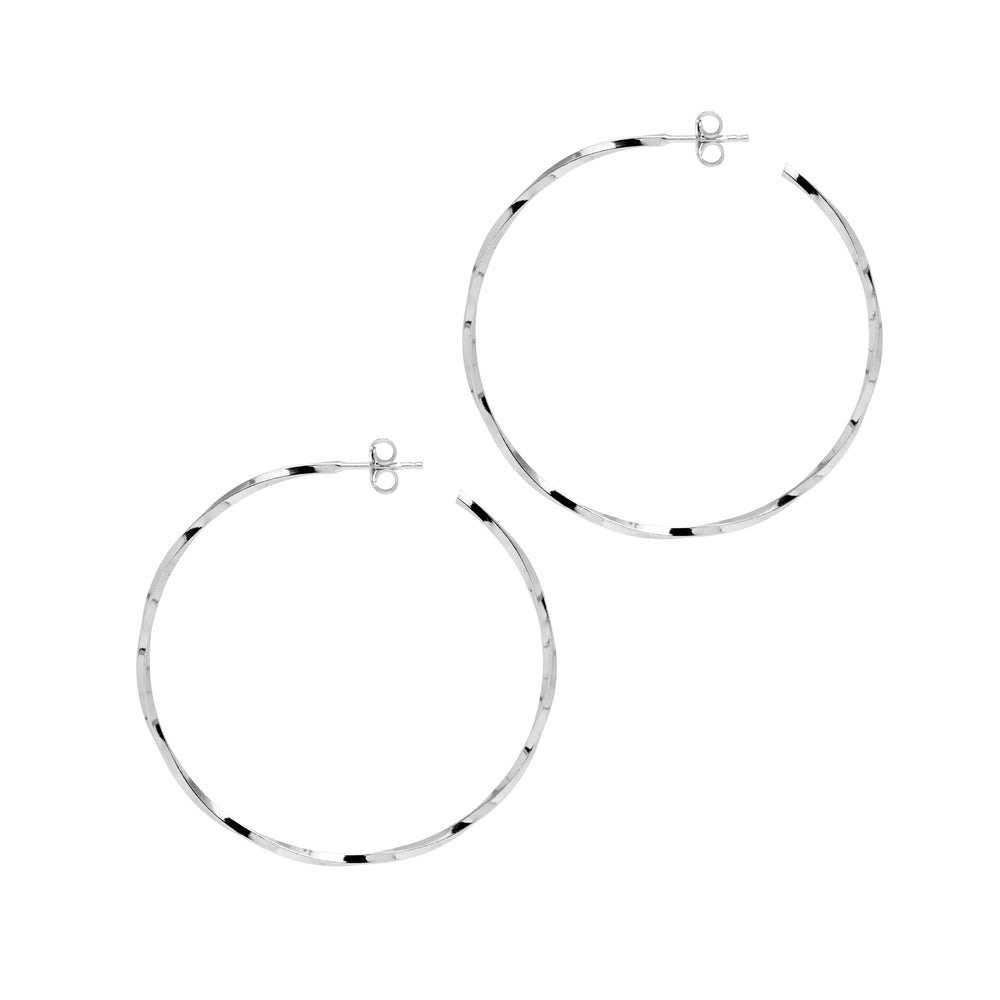 The Hoop Station | Twist Hoop Earrings Two Sizes 38mm/55mm