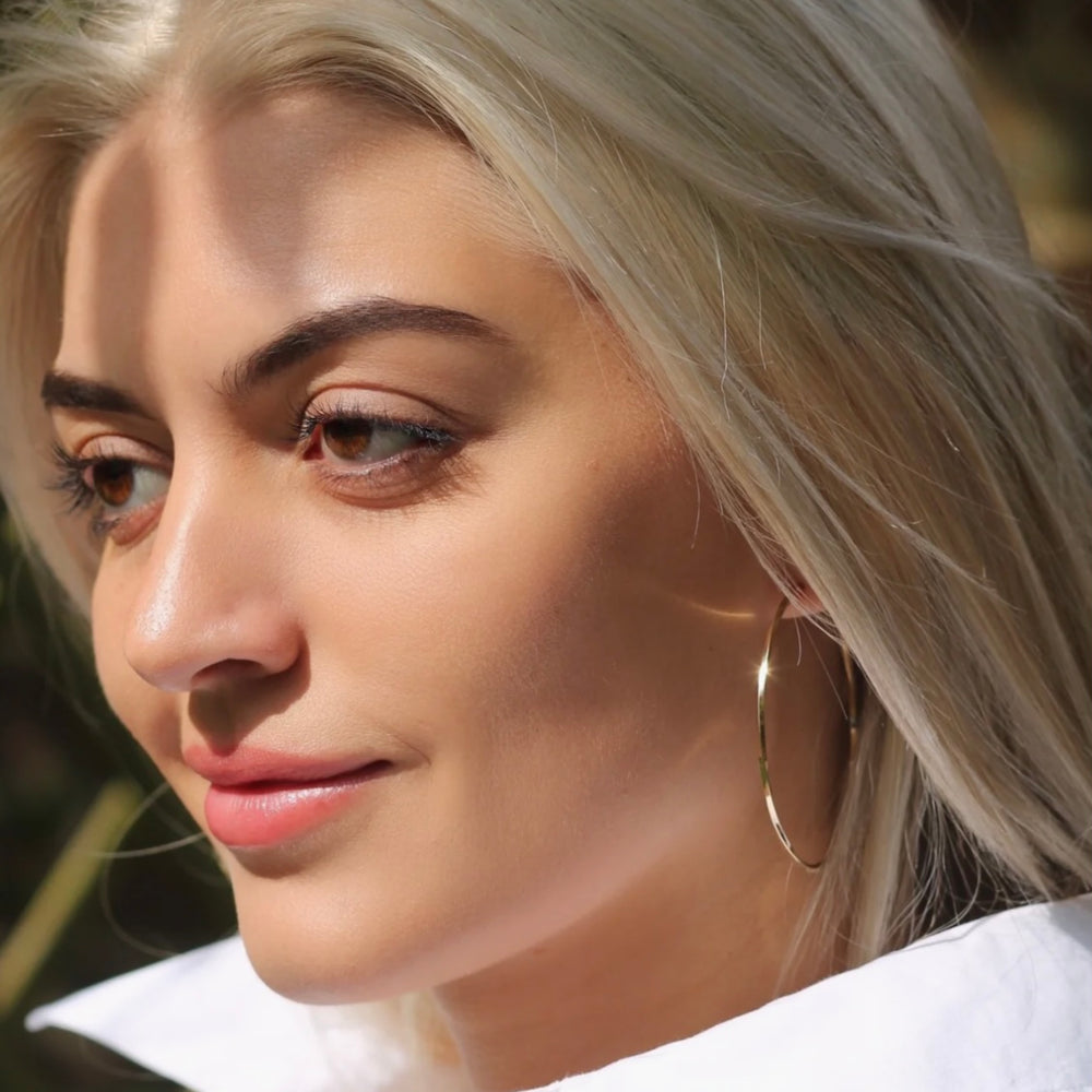The Hoop Station | Twist Hoop Earrings Two Sizes 38mm/55mm