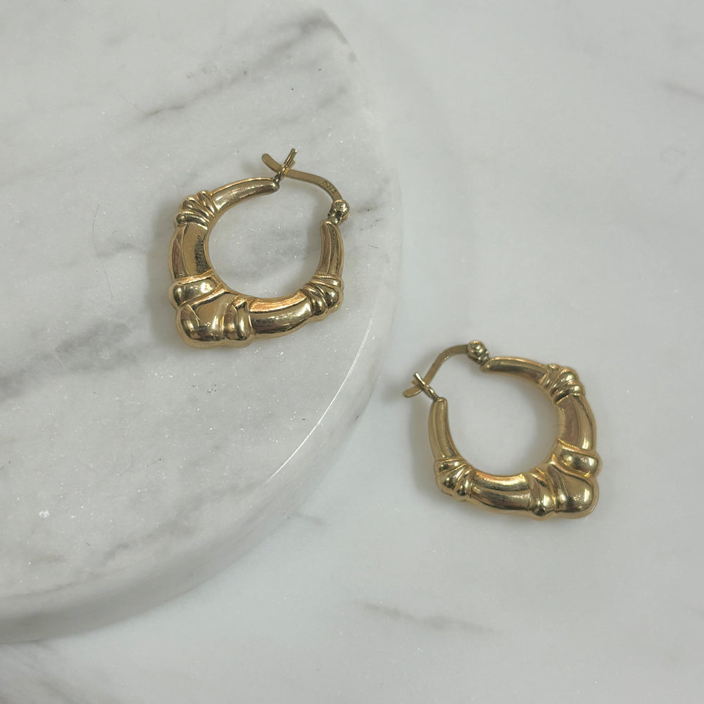 9ct Yellow Gold Hoop Earrings