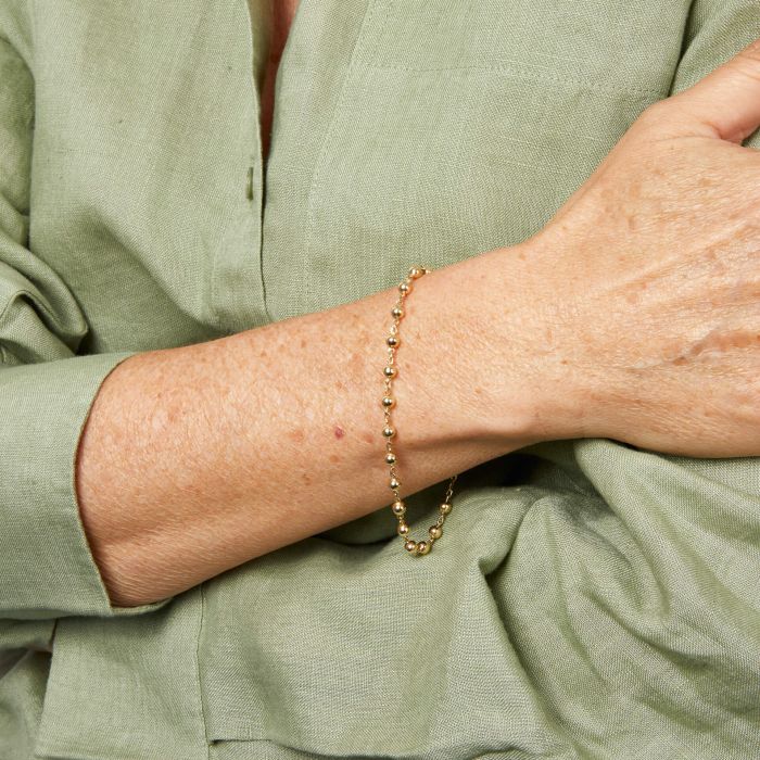 9ct Yellow Gold Ball Chain Bracelet