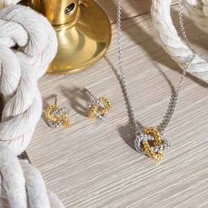 Kit Heath | Marina Rope Knot Golden Stud Earrings