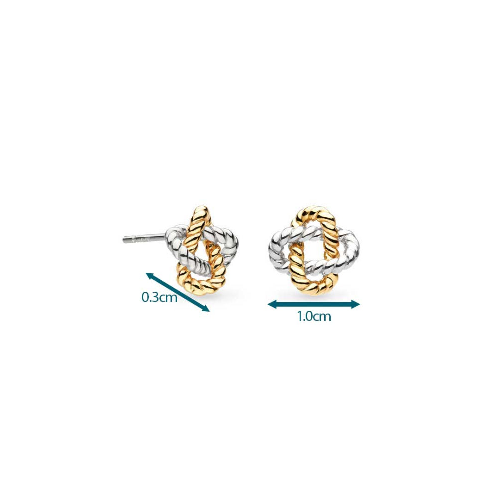Kit Heath | Marina Rope Knot Golden Stud Earrings