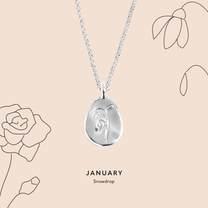 Joma Jewellery | January Birthflower Necklace