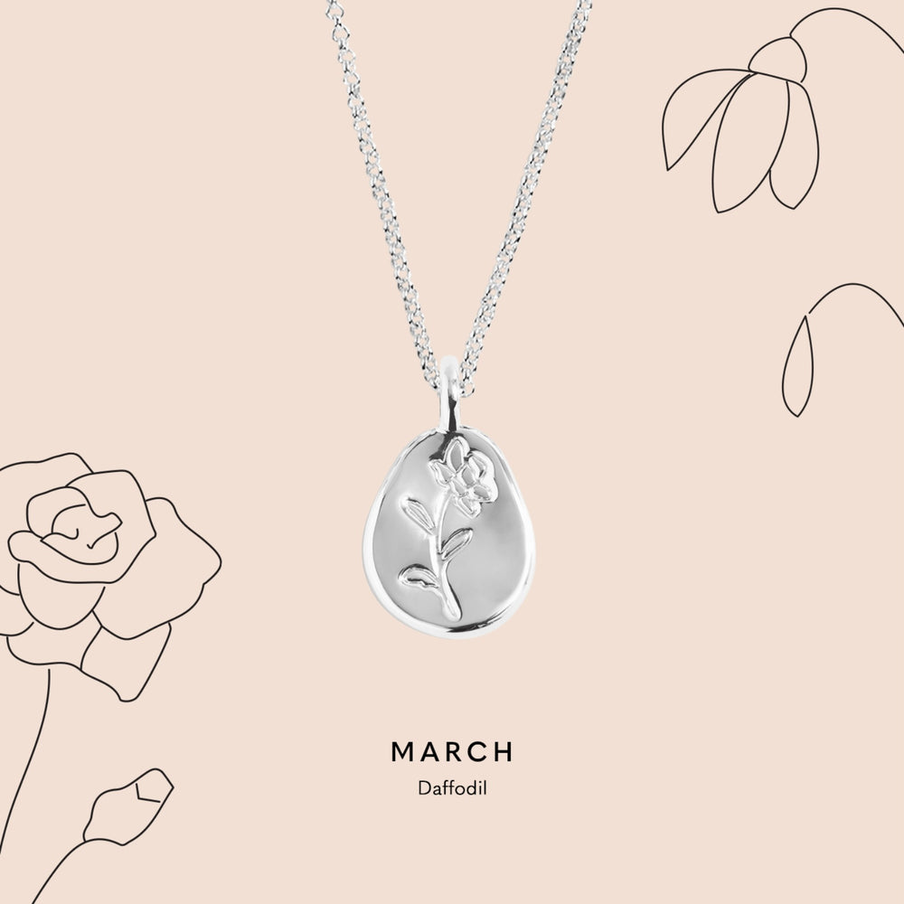 Joma Jewellery | March Birthflower Necklace