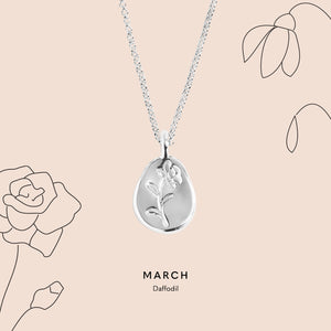 Joma Jewellery | March Birthflower Necklace