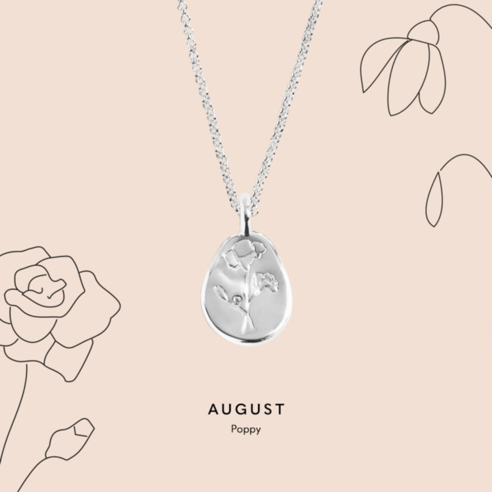 Joma Jewellery | August Birthflower Necklace