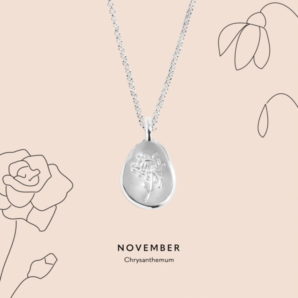 Joma Jewellery | November Birthflower Necklace