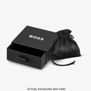 Boss Jewellery | Mens Doran Silver Logo Clasp Bracelet