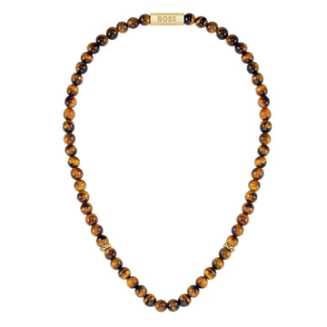 Boss Jewellery | Gents Tigers Eye Beaded Necklace