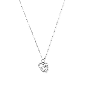 ChloBo | Silver Interlocking Love Heart Necklace