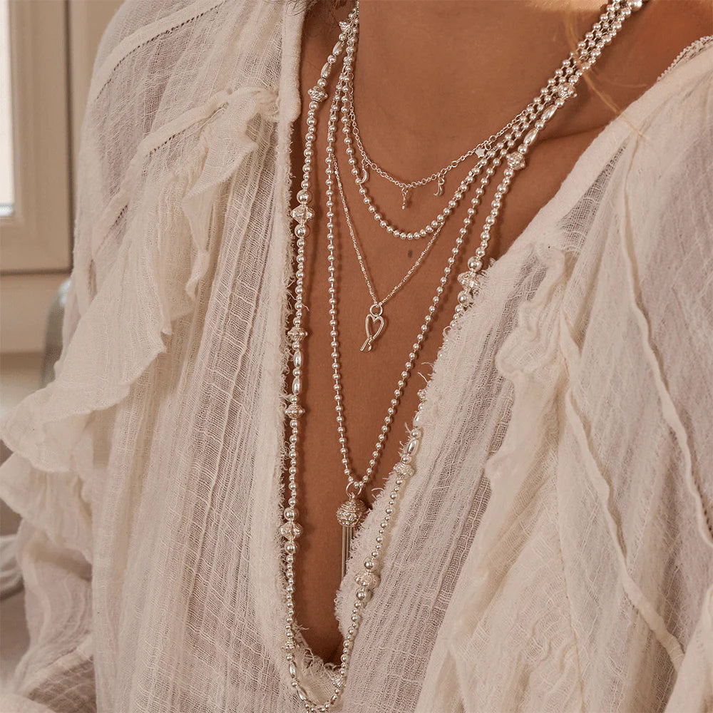 ChloBo | Silver Interlocking Love Heart Necklace
