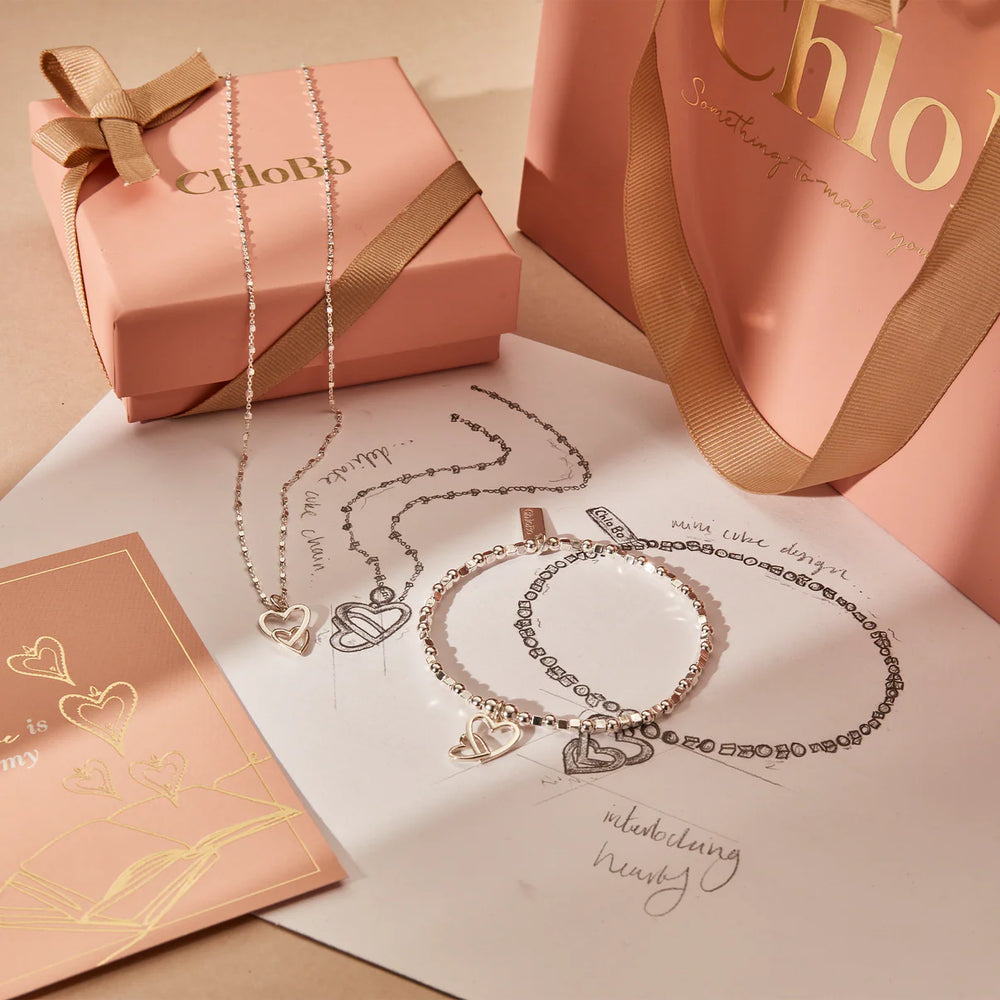 ChloBo | Silver Interlocking Love Heart Necklace