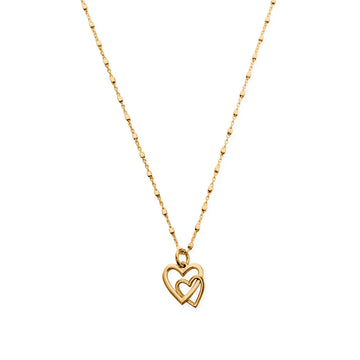 ChloBo | Gold Interlocking Love Heart Necklace
