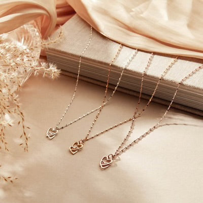 ChloBo | Gold Interlocking Love Heart Necklace