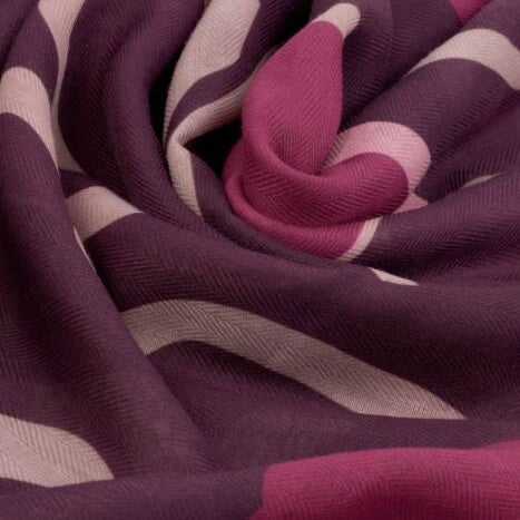 Katie Loxton | Organic Heart Print Maroon & Cherry Scarf