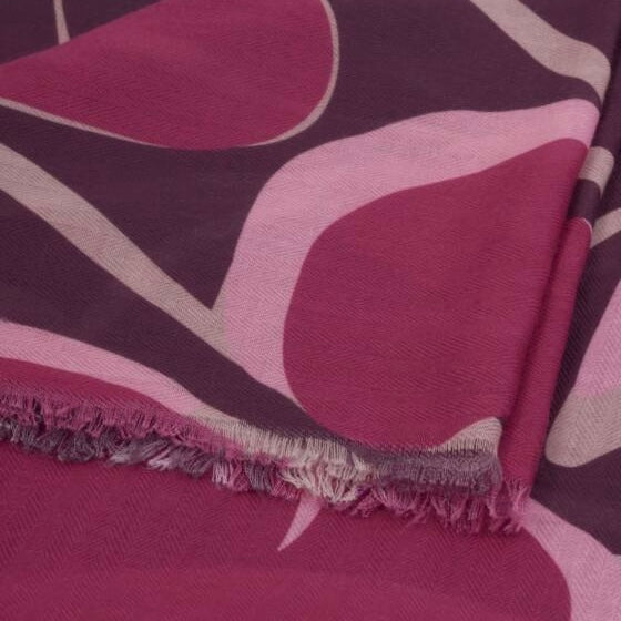 Katie Loxton | Organic Heart Print Maroon & Cherry Scarf