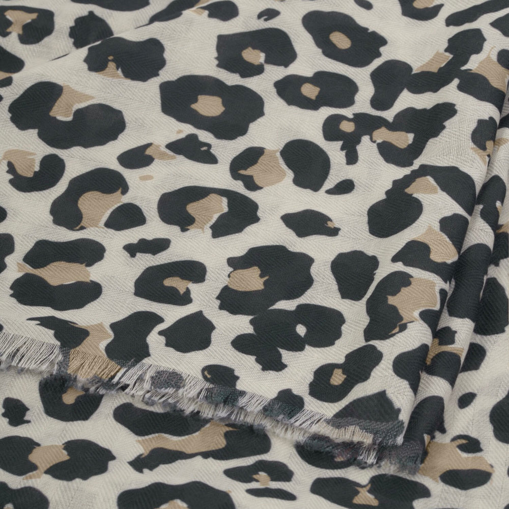 Katie Loxton | Leopard Print Grey, Taupe & Black Scarf