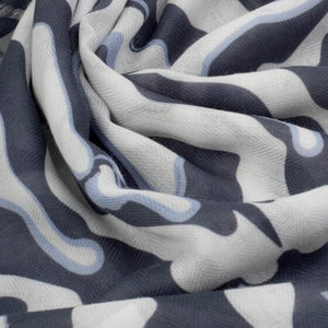 ChloBo | Kaleidoscope Print White & Navy Scarf