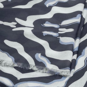 ChloBo | Kaleidoscope Print White & Navy Scarf