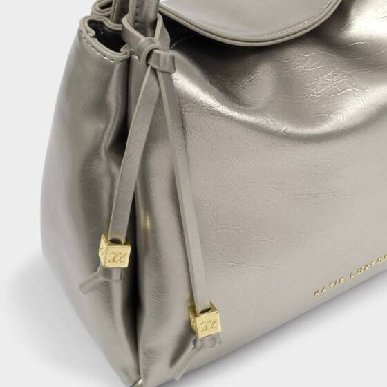 Katie Loxton | Nova Top Handle Pewter Bag