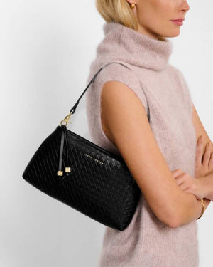 Katie Loxton | Nova Black Woven Clutch Bag