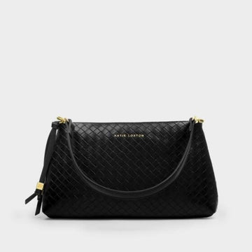 Katie Loxton | Nova Black Woven Clutch Bag