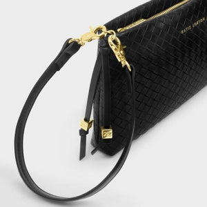 Katie Loxton | Nova Black Woven Clutch Bag