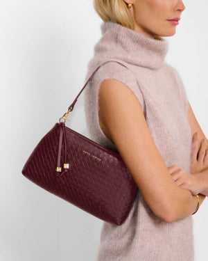 Katie Loxton | Nova Cherry Red Woven Clutch Bag