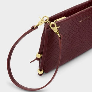 Katie Loxton | Nova Cherry Red Woven Clutch Bag