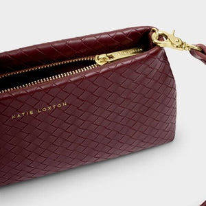 Katie Loxton | Nova Cherry Red Woven Clutch Bag