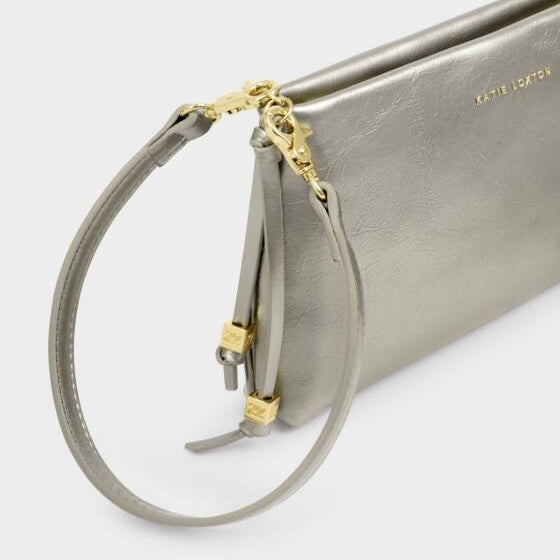 Katie Loxton | Nova Pewter Textured Clutch Bag