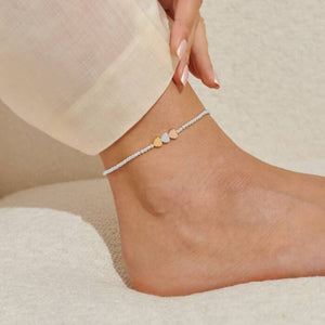 Joma Jewellery | Three Tone Heart Anklet