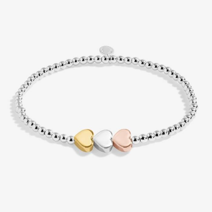 Joma Jewellery | Three Tone Heart Anklet