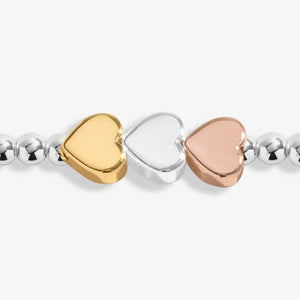 Joma Jewellery | Three Tone Heart Anklet