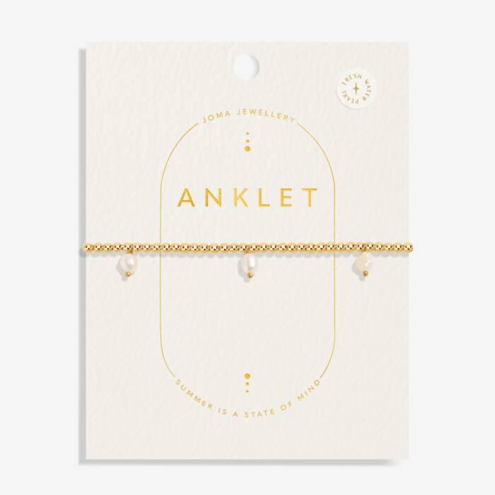Joma Jewellery | Three Pearl Anklet