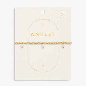 Joma Jewellery | Three Pearl Anklet