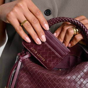 Katie Loxton | Nova Cherry Red Woven Cardholder